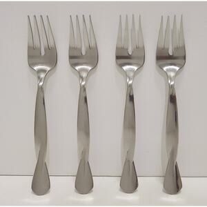Oneida Torsade Stainless Flatware Set Of 4 Salad Forks USA